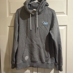 Men’s goat, USA, sweatshirt, good use condition, gray, size medium.